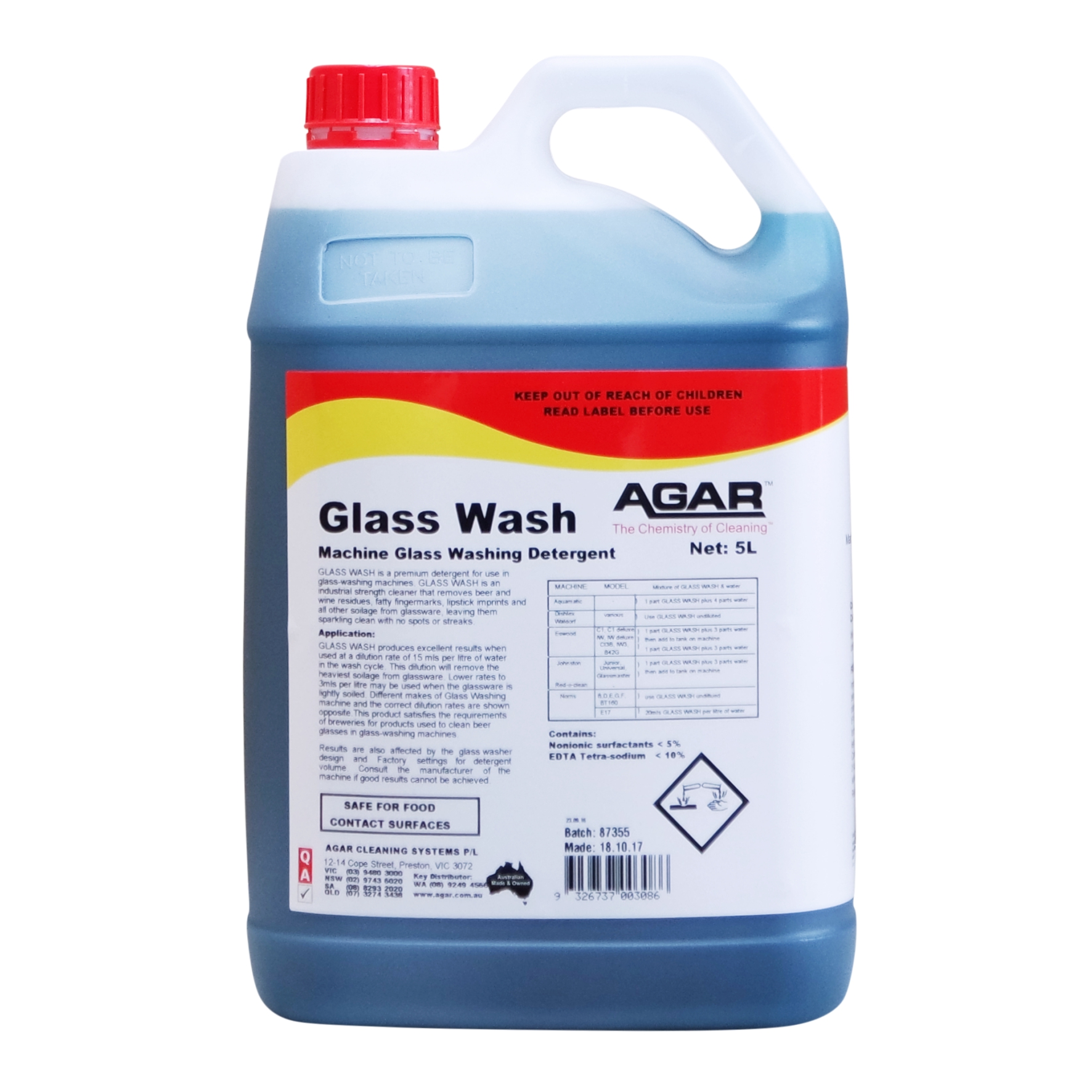 Glass Wash 5L